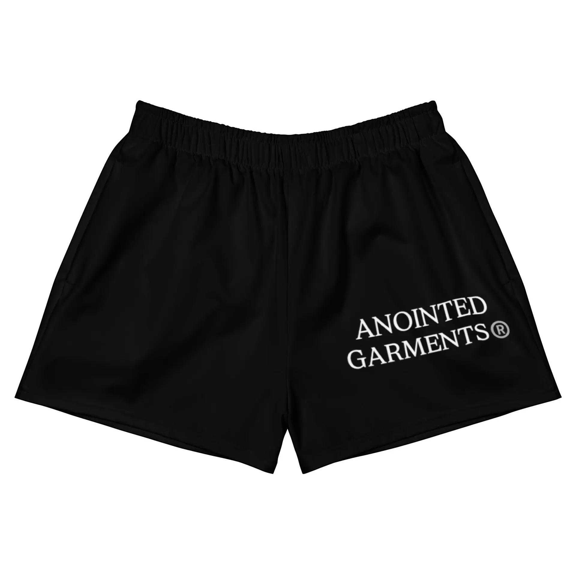 Black athletic performance shorts