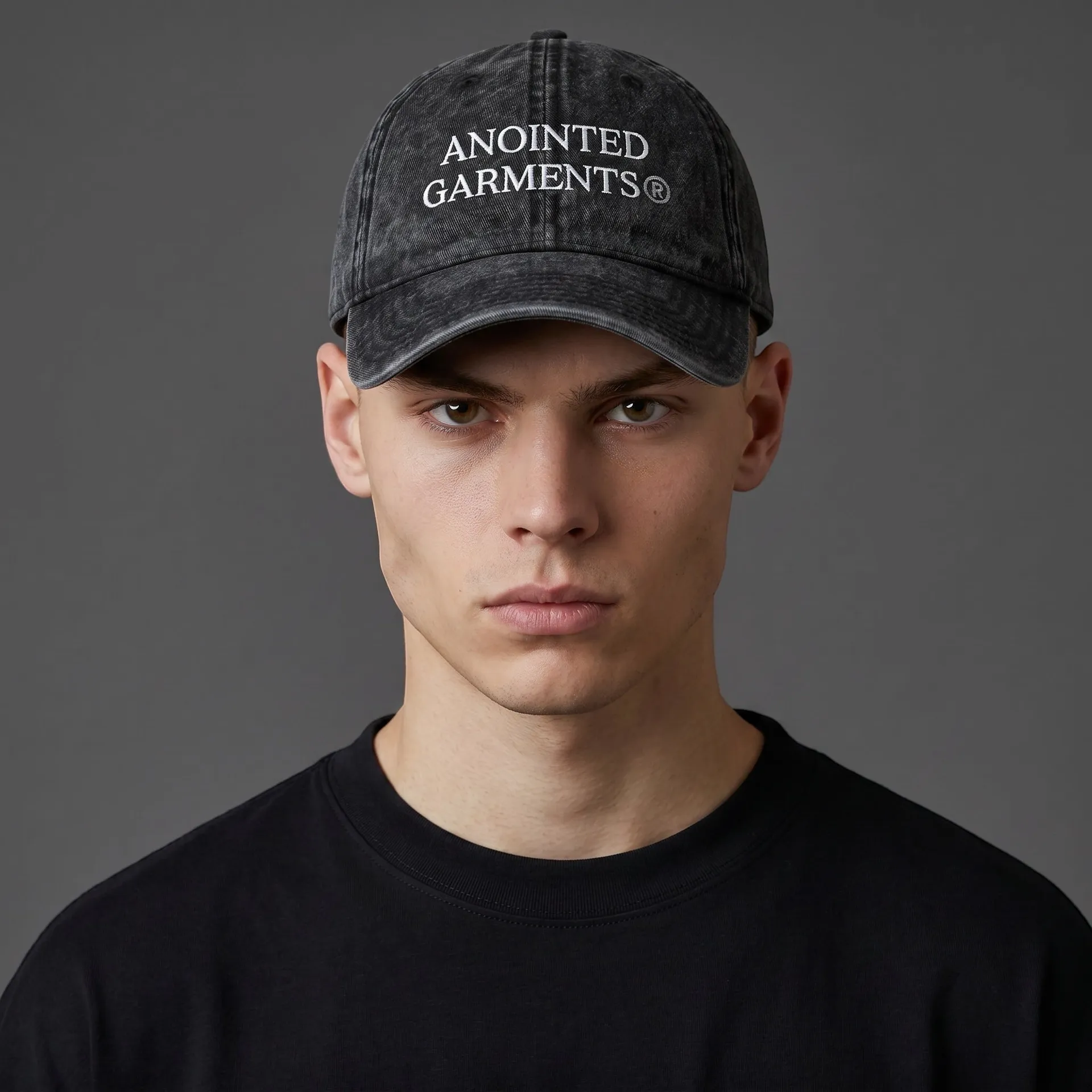 Embroidered logo baseball cap