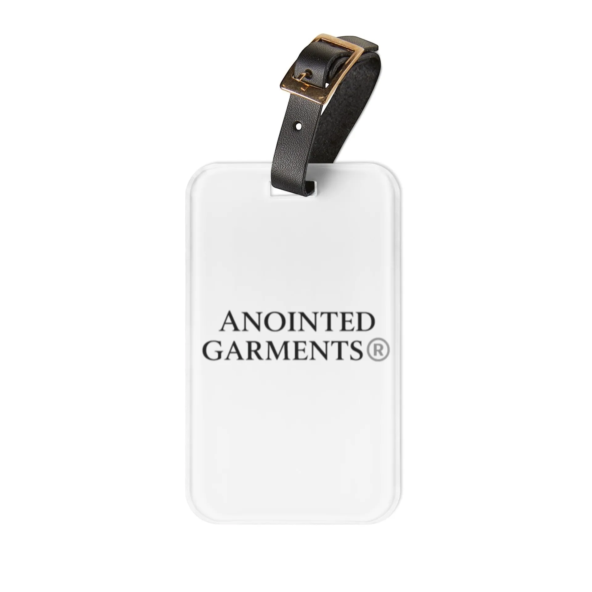 White premium luggage identification tag