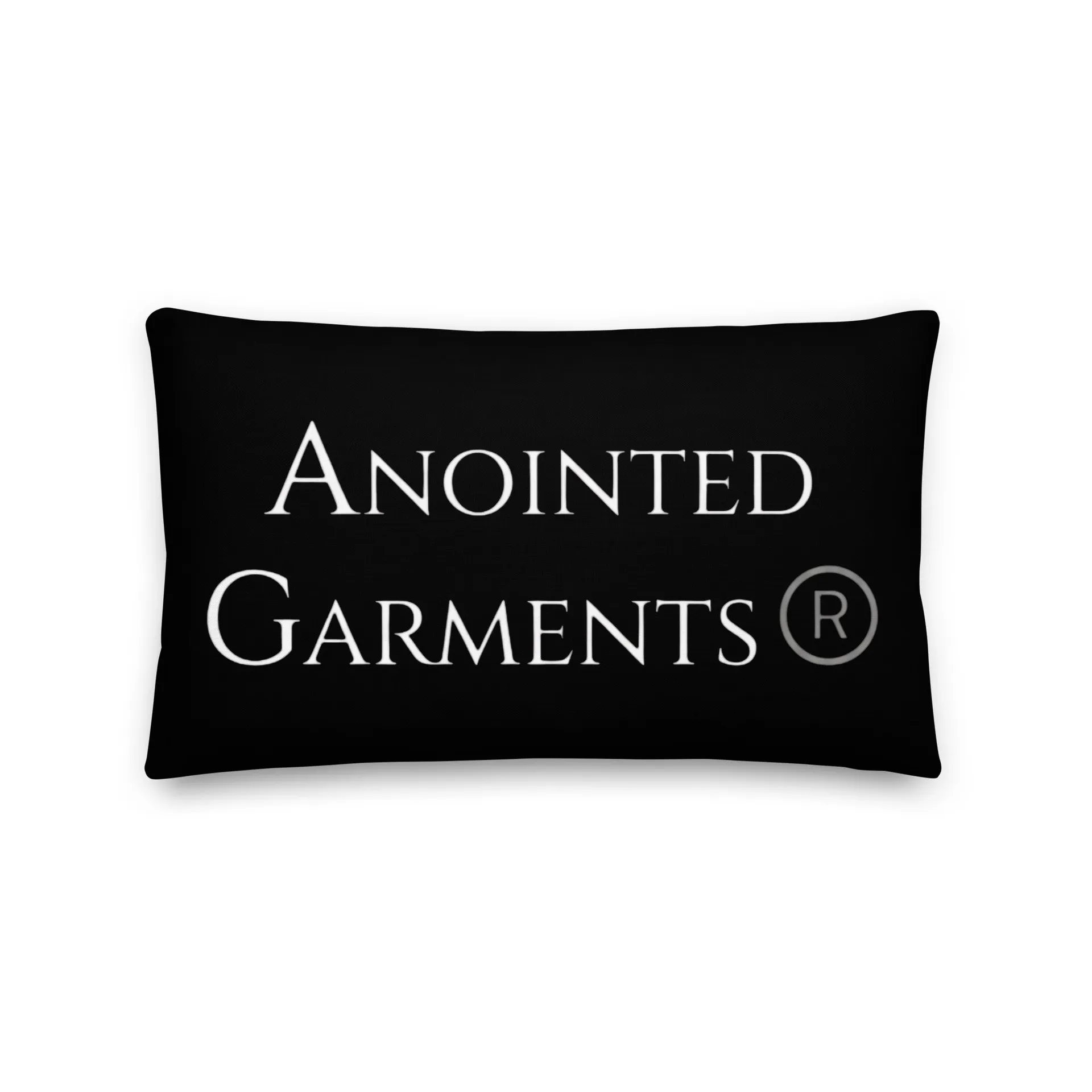 Black linen-feel accent pillow