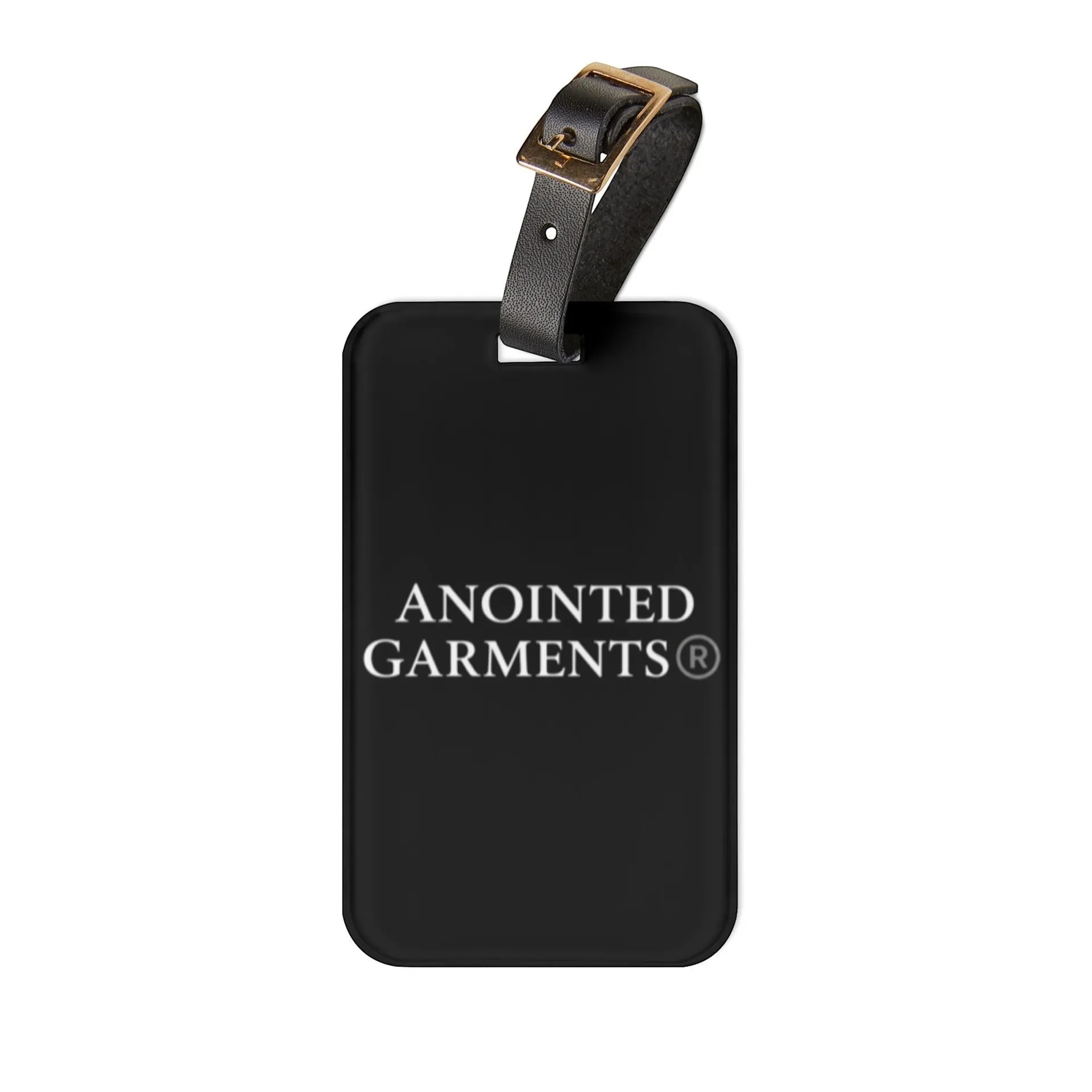 Black premium luggage identification tag