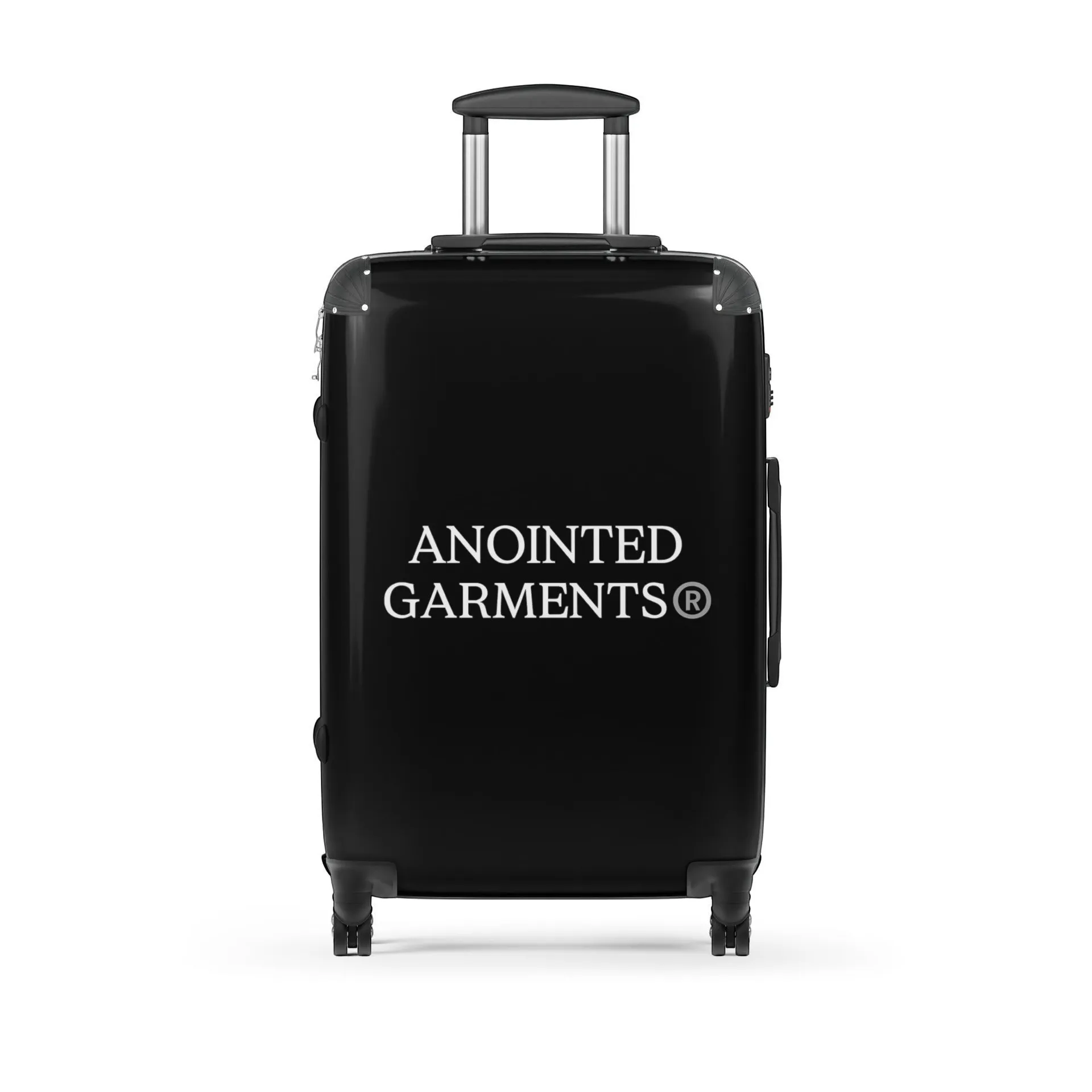 Black hardshell travel suitcase