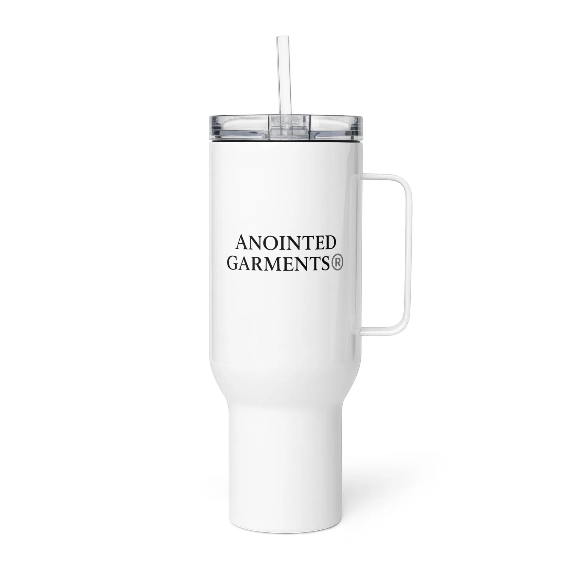 White insulated stainless steel tumbler